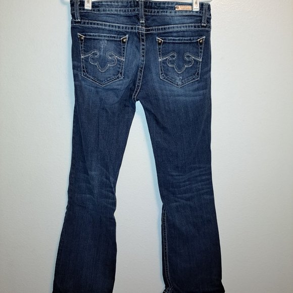 ReRock For Express Boot Cut Jeans with Embroidery pockets size 8R - Picture 10 of 11